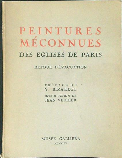 Peintures meconnues des englises de Paris - copertina