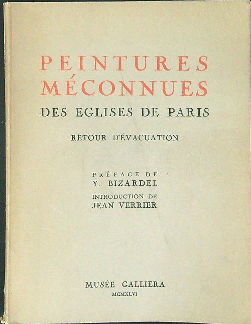 Peintures meconnues des englises de Paris - copertina