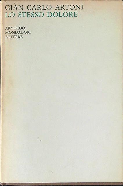 Lo stesso dolore - Gian Carlo Artoni - copertina