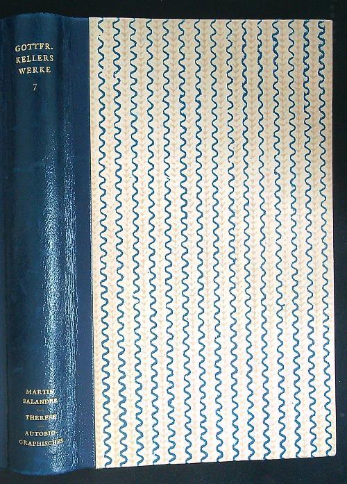 Gottfried Kellers Werke 7 Martin Salander Therese Autobiographisches