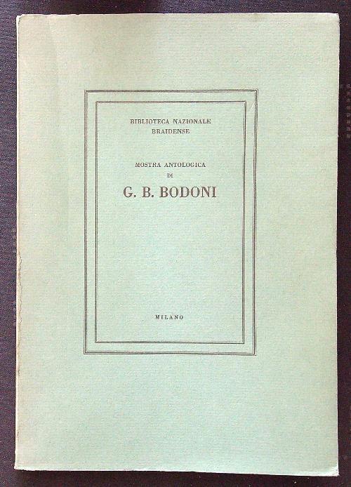 Mostra antologica di G.B. Bodoni - copertina