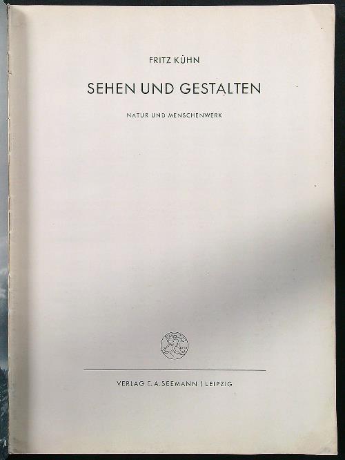 Sehen und gestalten - Fritz Kuhne - copertina