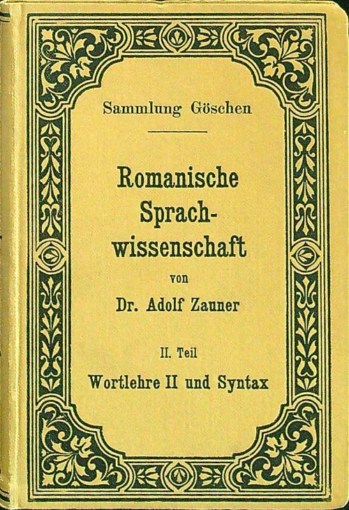 Romanische sprach-wissenschaft - copertina