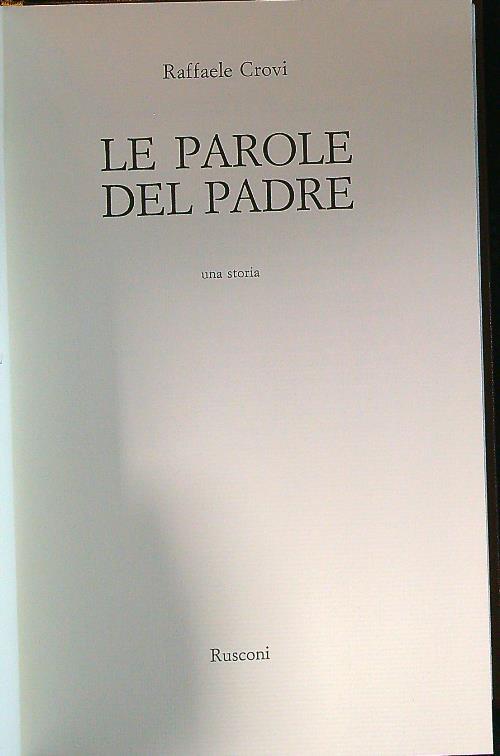 Le parole del padre - Raffaele Crovi - copertina