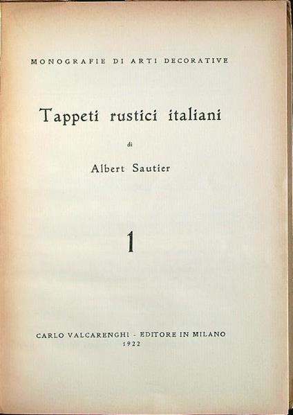 Tappeti rustici italiani - copertina