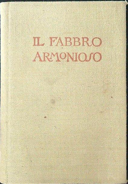 Il fabbro armonioso - Angiolo Silvio Novaro - copertina