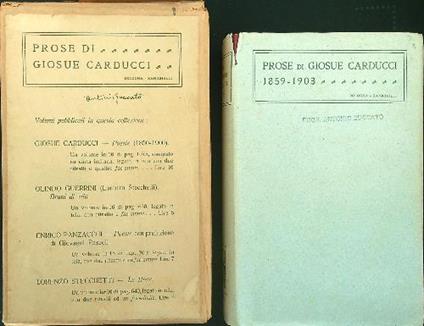 Prose di Giosuè Carducci - Giosuè Carducci - copertina