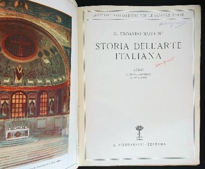 Storia dell'arte Italiana - G. Edoardo Mottini - copertina