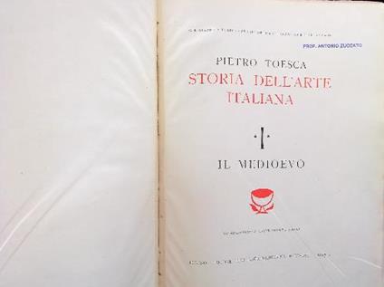 Storia dell'arte Italiana I Il medioevo - Pietro Toesca - copertina