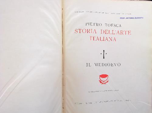 Storia dell'arte Italiana I Il medioevo - Pietro Toesca - copertina