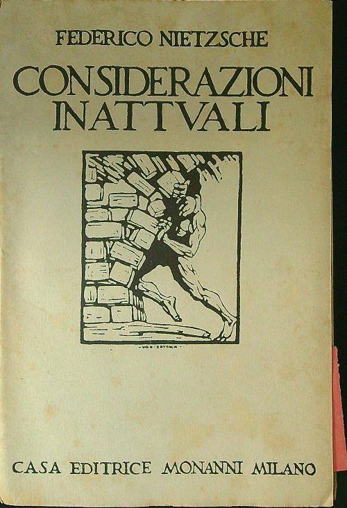 Considerazioni inattuali - Friedrich Nietzsche - copertina