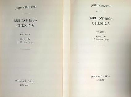 Bibliotheca Chemica. Vol 1-2 - John Ferguson - copertina