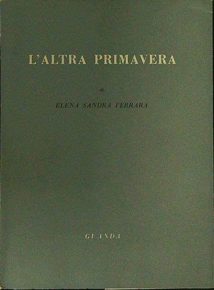 L' altra primavera - Elena Sandra Ferrara - copertina