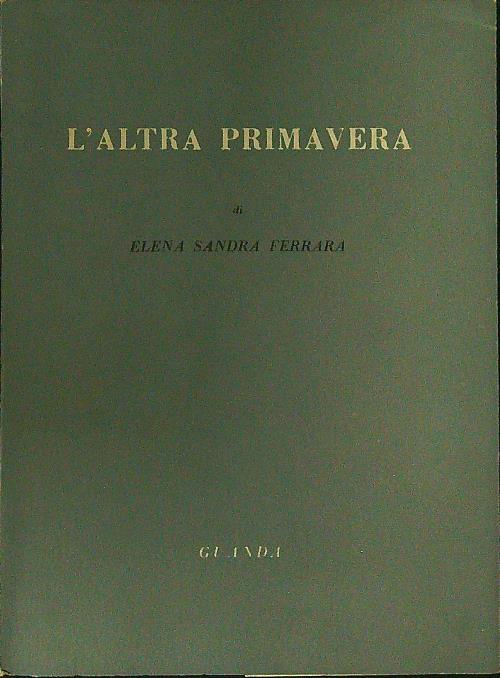 L' altra primavera - Elena Sandra Ferrara - copertina