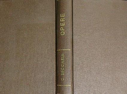 Opere - Cesare Beccaria - copertina