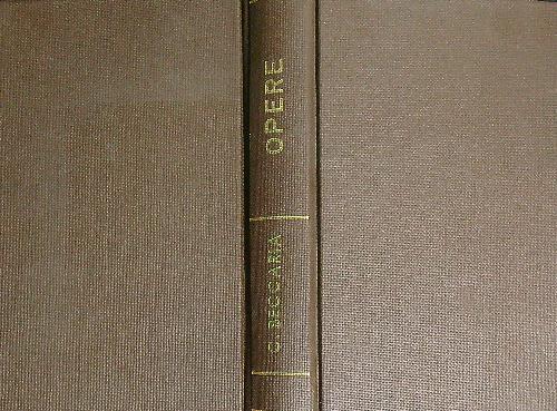 Opere - Cesare Beccaria - copertina
