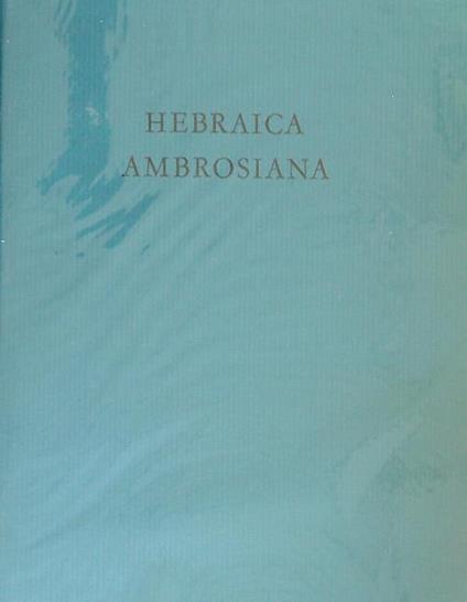 Hebraica Ambrosiana - Aldo Luzzato - copertina
