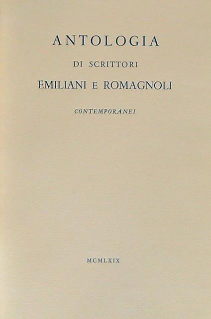 Antologia di scrittori emiliani e romagnoli contemporanei - copertina