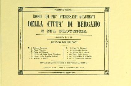 Dodici dei più interessanti monumenti della città di Bergamo - copertina