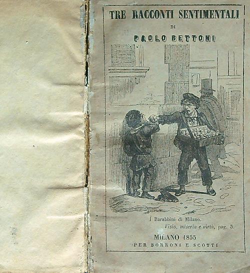 Tre racconti sentimentali - Paolo Bettoni - copertina