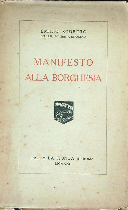 Manifesto alla borghesia