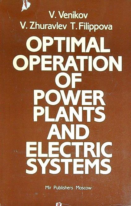 Optimal operation of power plants and electrical systems - copertina