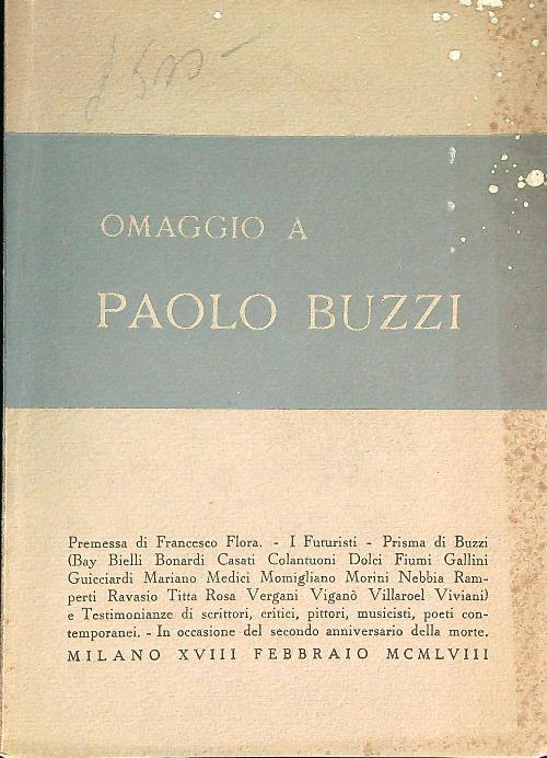 Omaggio a Paolo Buzzi