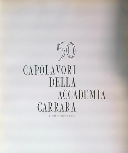 50 capolavori della accademia Carrara - Franco Russoli - copertina