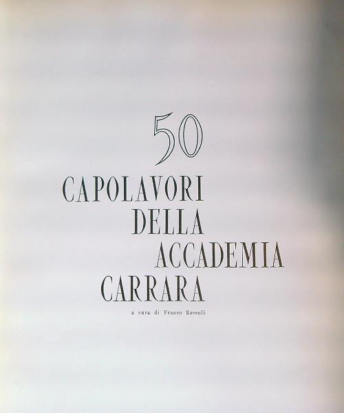 50 capolavori della accademia Carrara - Franco Russoli - copertina