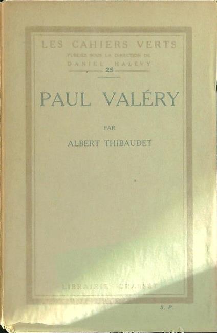 Paul Valery - Albert Thibaudet - copertina