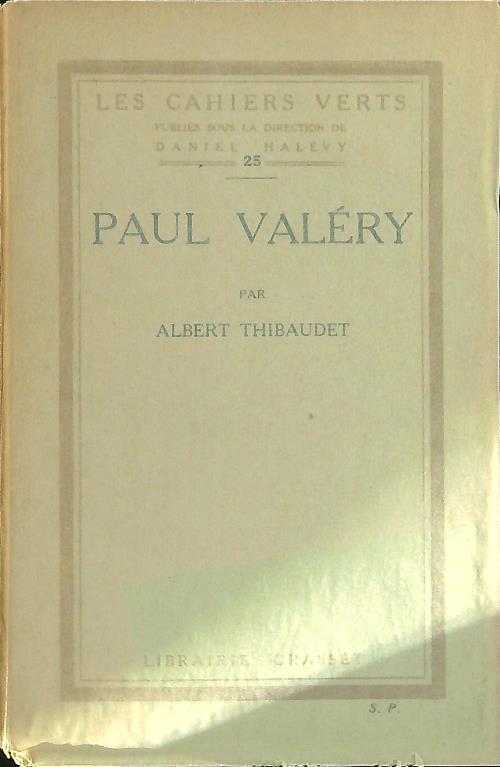 Paul Valery - Albert Thibaudet - copertina