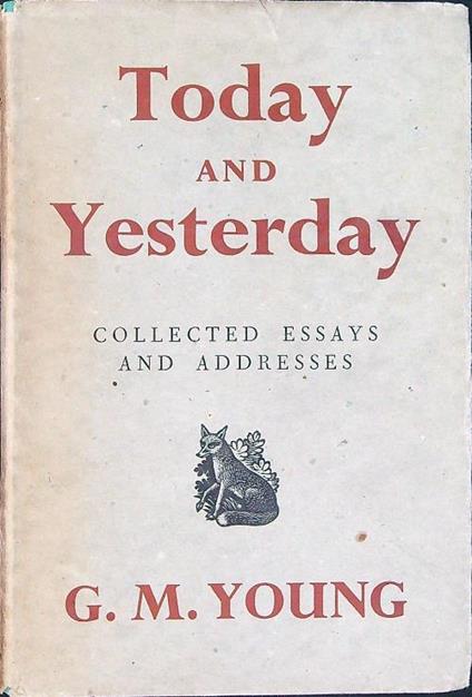 Today and yesterday - G. M. Young - copertina