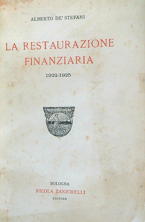 La restaurazione finanziaria 1922-1925
