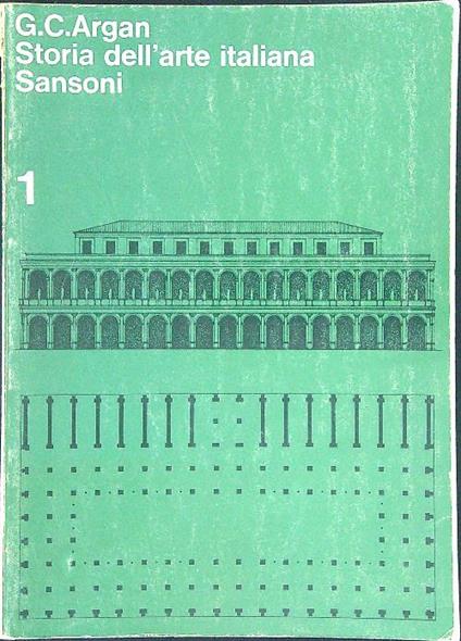 Storia dell'arte Italiana 1 - G. C. Argan - copertina