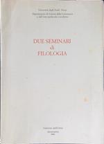 Due seminari di filologia