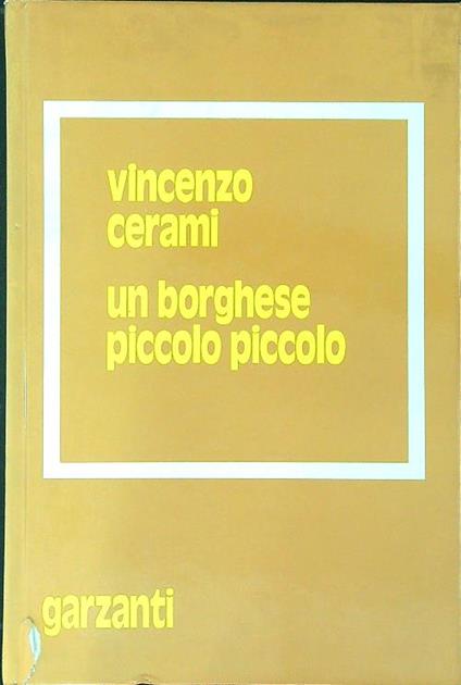 Un borghese piccolo piccolo - Vincenzo Cerami - copertina