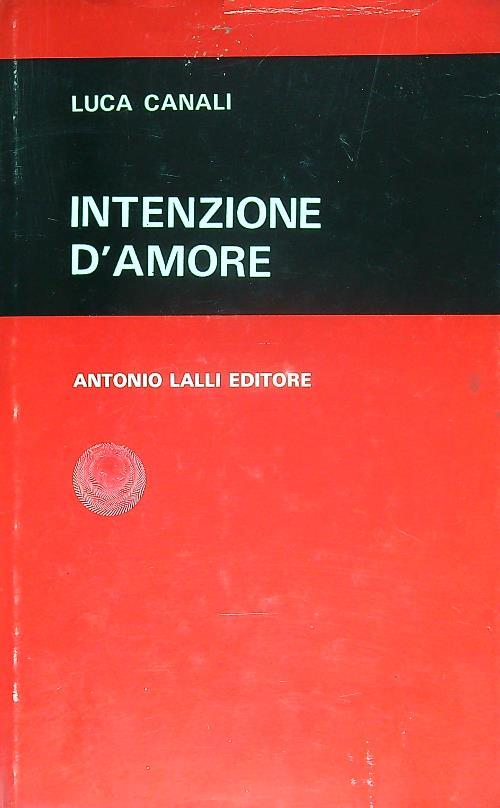 Intenzione d'amore - Luca Canali - copertina