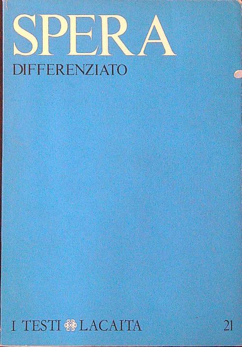 Differenziato - Raffaella Spera - copertina