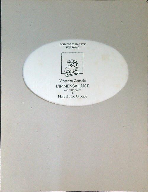 L' immensa luce - Vincenzo Consolo - copertina
