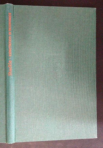 Expectation in economics - G. L. S. Shackle - copertina