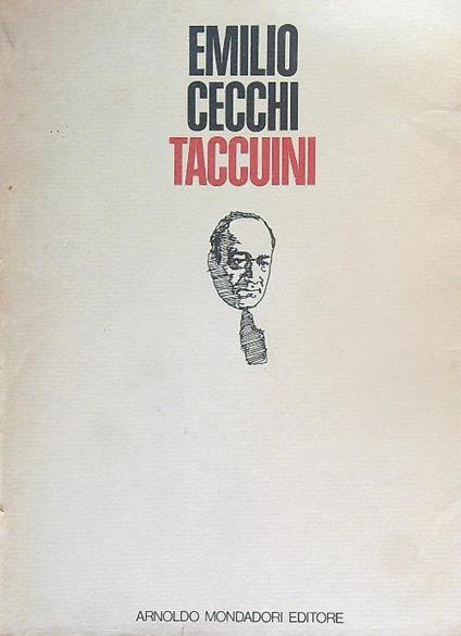 Taccuini - Emilio Cecchi - copertina