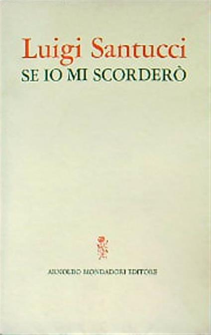 Se io mi scorderò - Luigi Santucci - copertina