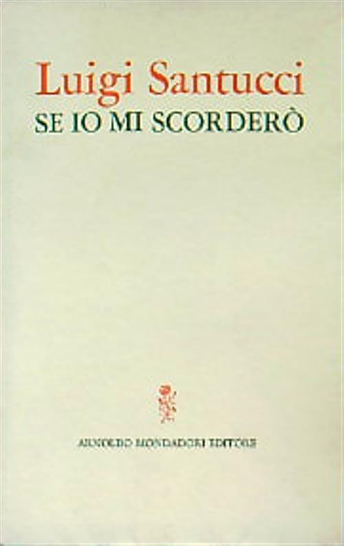Se io mi scorderò - Luigi Santucci - copertina