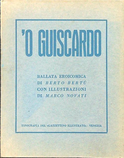 'O Guiscardo - Berto Bertù - copertina