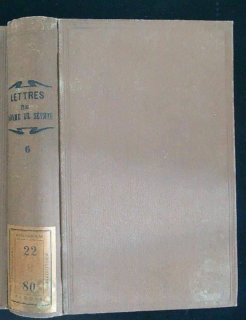 Lettres de Madame De Sevignè 6 - copertina
