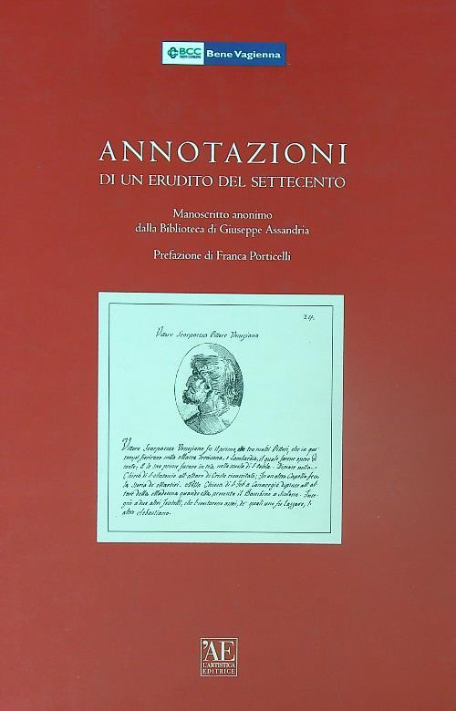 Annotazioni di un erudito del settecento - copertina