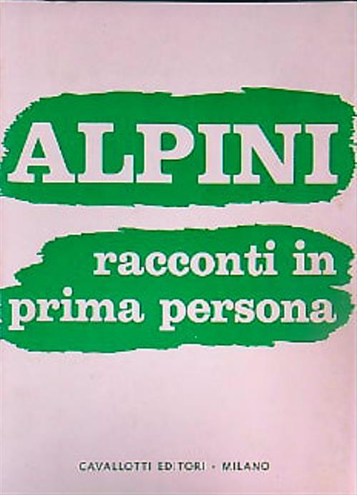 Alpini racconti in prima persona - copertina
