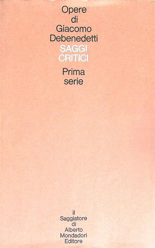 Saggi critici prima serie