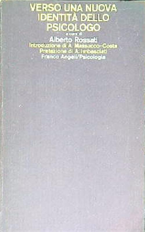 Verso una nuova identità dello psicologo - copertina
