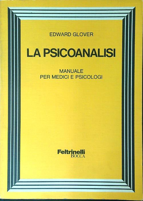 La  psicoanalisi - Edward Glover - copertina